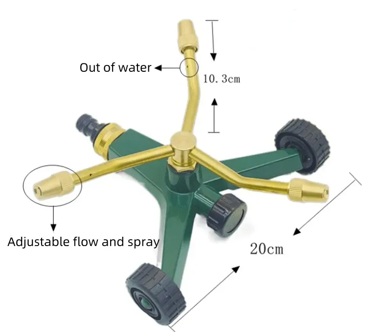 Lawn Rotating Three-Arm Sprinkler
